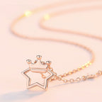Star & Crown Necklace/Bracelet/Earrings Set - Confidence and Glamour