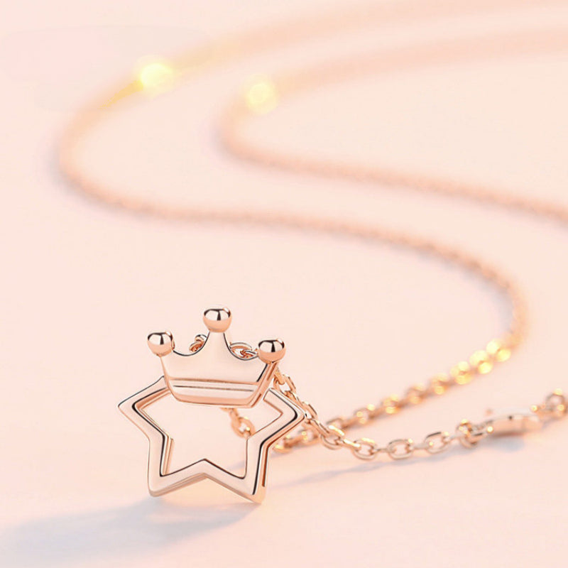 Star & Crown Necklace/Bracelet/Earrings Set - Confidence and Glamour