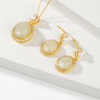 Collier de jade Hetian naturel éclat lunaire