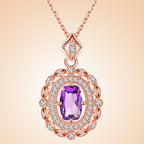 Collier en cristal naturel « Lavender Glow »