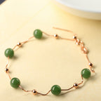 Star‑Scattered Hetian Jade Necklace & Bracelet Set