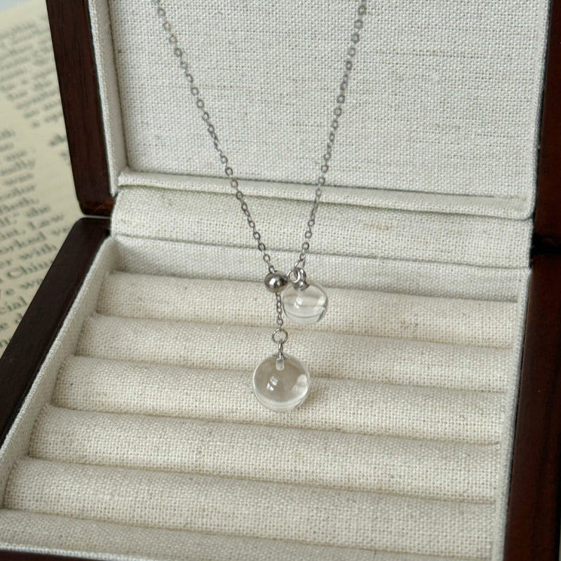 Clear Quartz Pull-Ajust Necklace - Inner purity & Clear expression