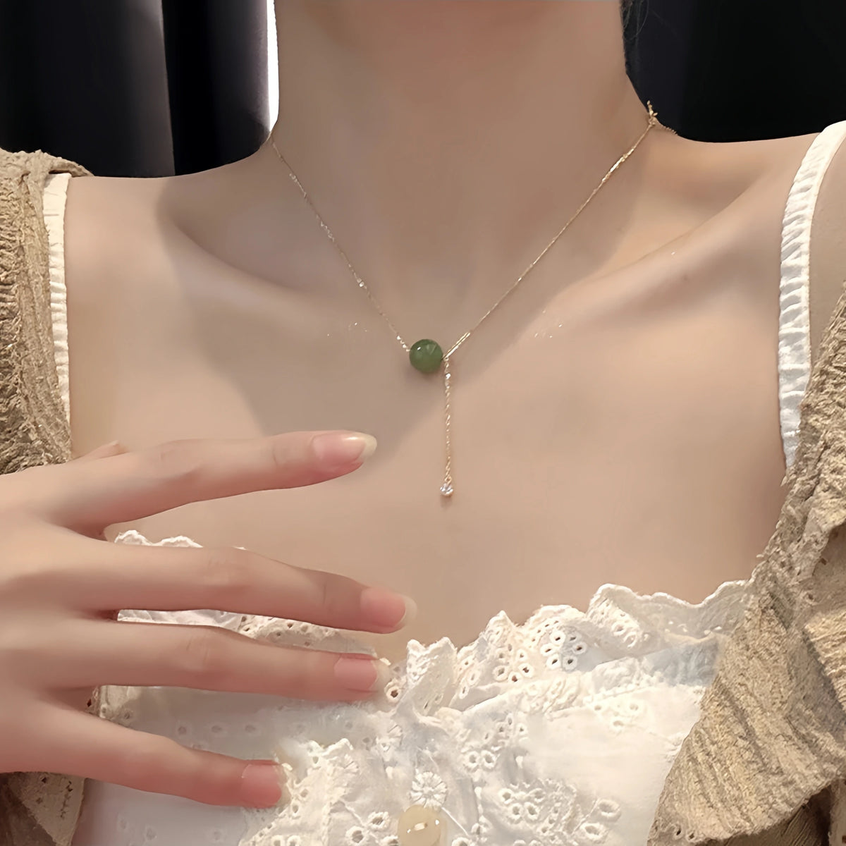 Collier à ajustement facile en quartz clair - Pureté intérieure et expression claire