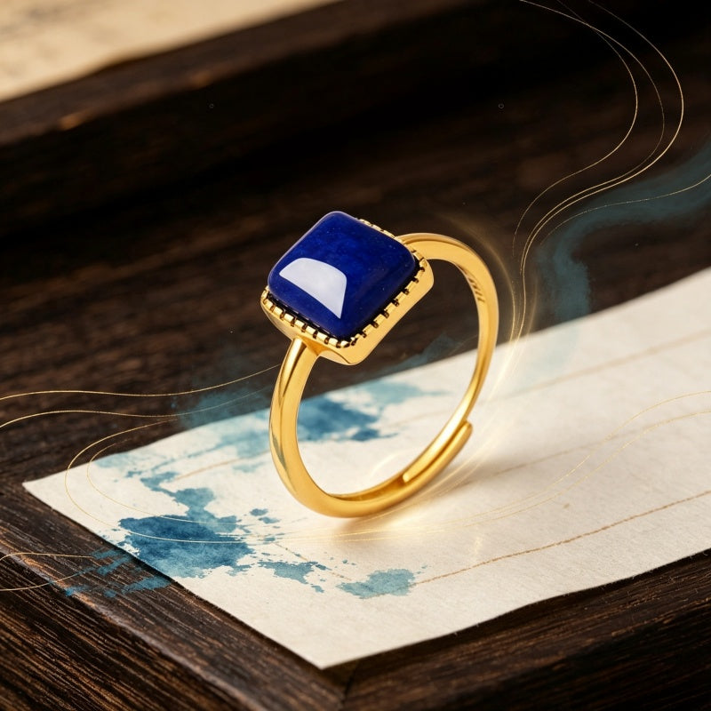 Classic Lapis Lazuli Indigo Ring - Awakens Inner Wisdom