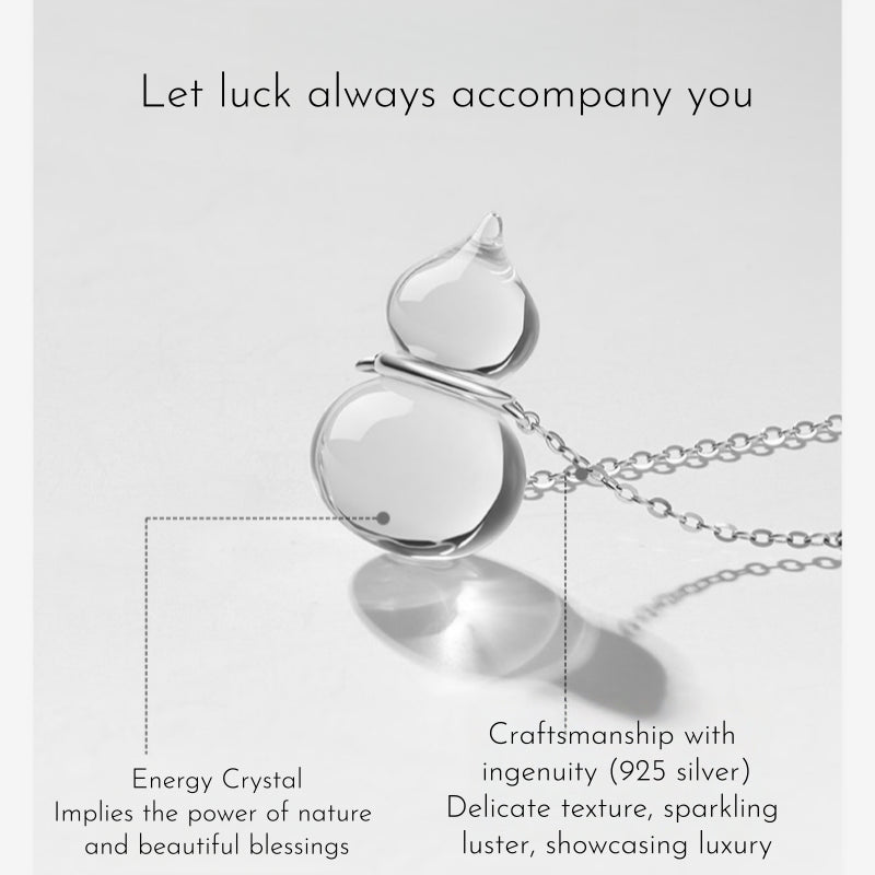 Clear Quartz Gourd Fortune Necklace