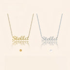 Dainty Personalized Letter Tennis Chain Necklace Custom Jewelry
