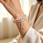 Bracelet de cinabre naturel Renouveau Lotus Rouge