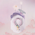 Bracelet violet Lucky Lotus – Cadeau d'anniversaire pour petite amie