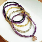 Collier en cristal naturel couronne vintage