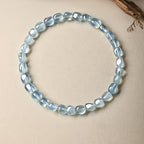 Bracelet en aigue-marine naturelle « Le courage du marin »