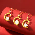 Hetian Jade Chinese Zodiac Necklace - Peace and Blessings All the Time