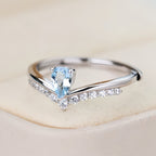 Bague Goutte d'Eau en Aigue-marine – Éloquence et Popularité Accrues