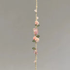 Sweet Wreath Rose Handwoven Rose Quartz Macrame Bracelet - Love & Self-care Energy Healing