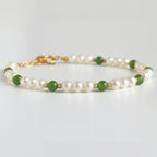 Hetian Jade Pearl Bracelet Necklace Set - Gentle luck, Inner peace, and Harmonious Relationships