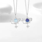 Day & Night Moon Star Necklace —echo each other / resonate with each other