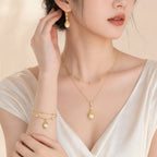 Collier Sakura en jade Hetian