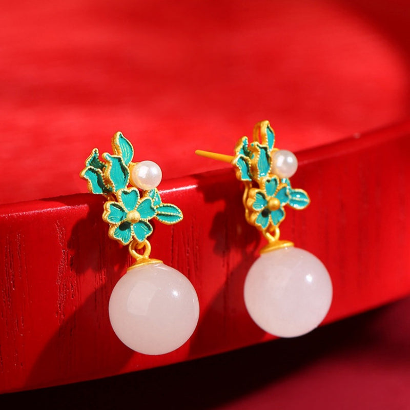 Collier Sakura en jade Hetian