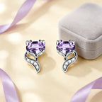 Mystic Fox Natural Amethyst Studs - Treat Yourself to A Touch of Grace and Charm