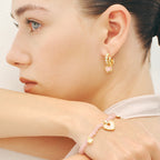 Boucles d'oreilles en cristal naturel « Amour de soi »