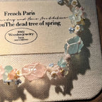 Bracelet tressé floral fait main