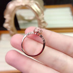 Natural Rose Quartz Crystal, Healing Ring For Women