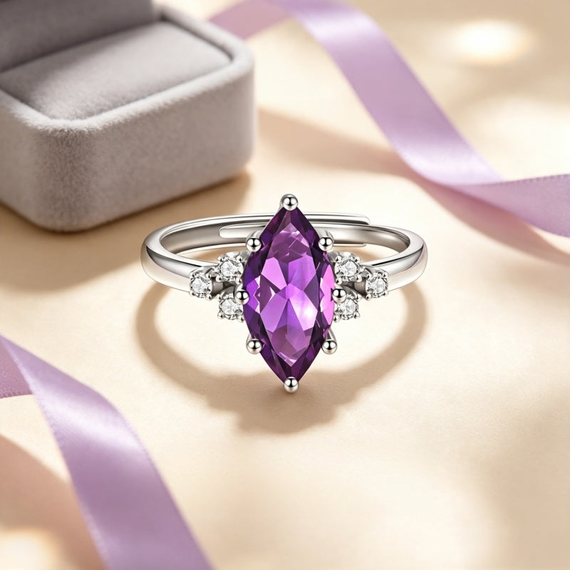 Natural Amethyst Ring - Heals Mental Exhaustion