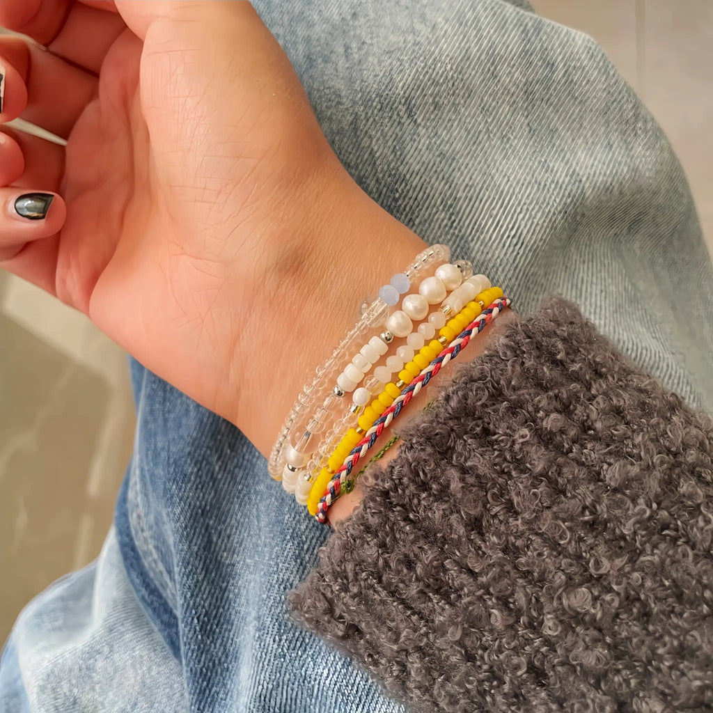 Pearl & Mother‑of‑Pearl Stackable Bracelet - Gentle Luster & Soothe Your Spirit