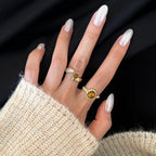 Bague Œil de Tigre Naturel, Zircon de Luxe Léger, Design Niche, Bague Ouverte pour Index