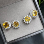 Natural Citrine Earrings - Sunflowers Thrive, Always Facing the Light