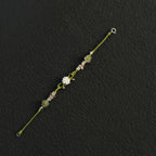 Bracelet tressé floral fait main