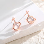Rose‑Gold Planet Rose Quartz 2‑Piece Set