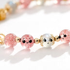 Shining Star Strawberry Quartz Bracelet - Meet love, little starry thrill