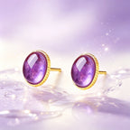 Boucles d'oreilles de protection apaisantes en améthyste naturelle