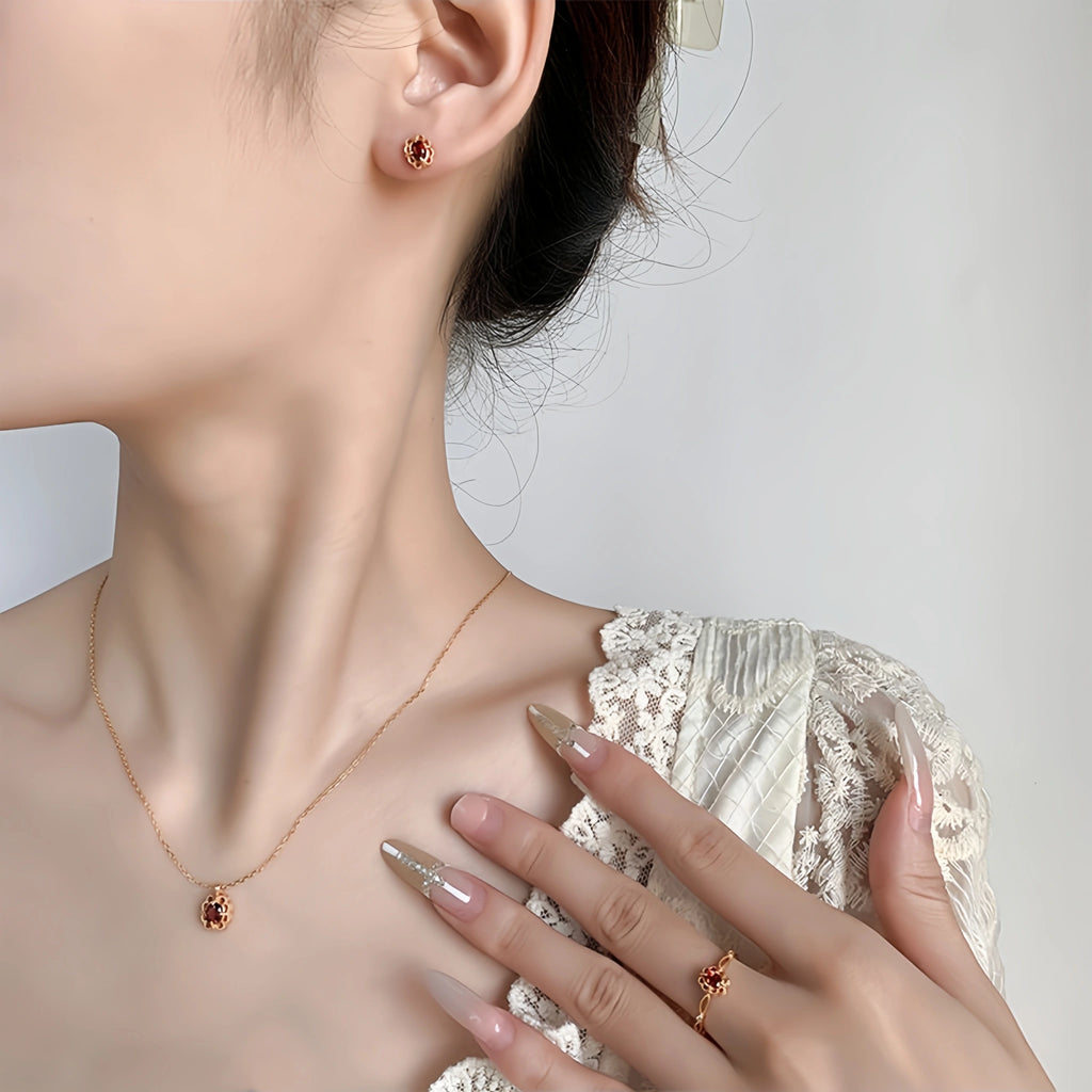 Collier Sakura en jade Hetian