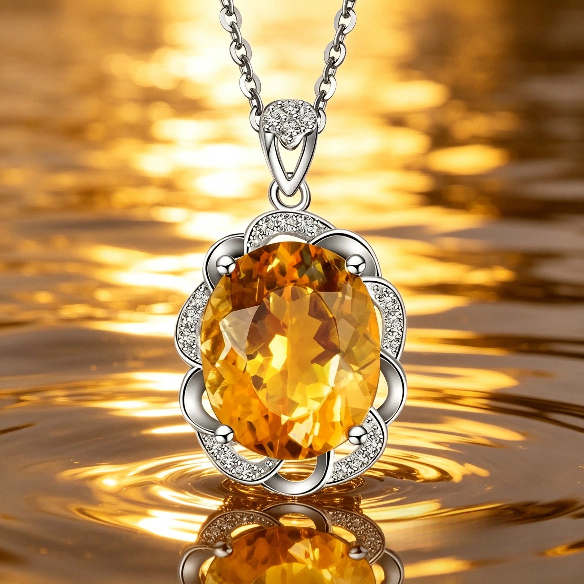 Flower Whisper Natural Crystal Necklace