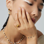 Bague en pierre naturelle Œil de tigre, lave S925 irrégulière - Cadeau de Saint-Valentin