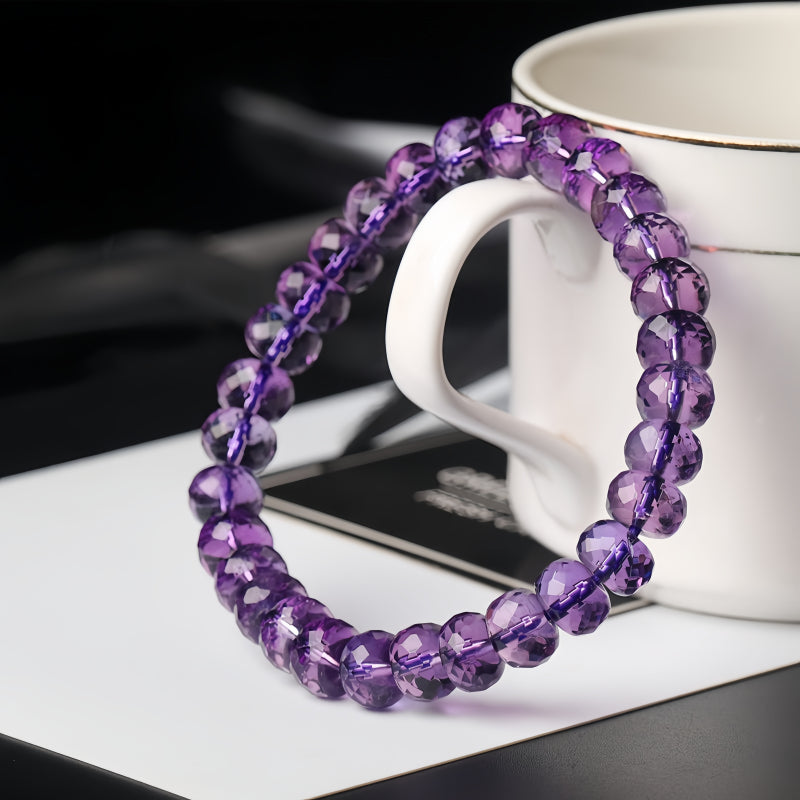 Natural Cut Amethyst Bracelet - Inner Peace and Strength