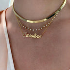 Personalized Initial Pave Diamond Name Necklace | Minimalist High-End Letter Jewelry