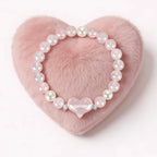 Natural Rose Quartz & Freshwater Pearl Bracelet - True Love Prelude