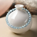 Bracelet en aigue-marine naturelle « Le courage du marin »