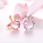 Boucles d'oreilles Lapin Solace en cristal naturel