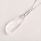 Snow Soul Clear Quartz Drop Necklace - Clarity & Focus