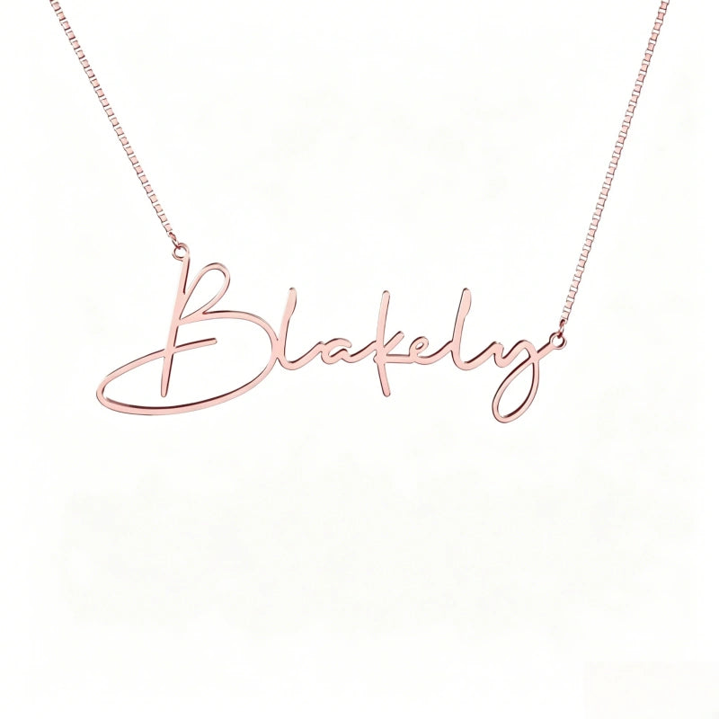 Customized Letter Necklace S925 Pure Silver Necklace English Name Necklace