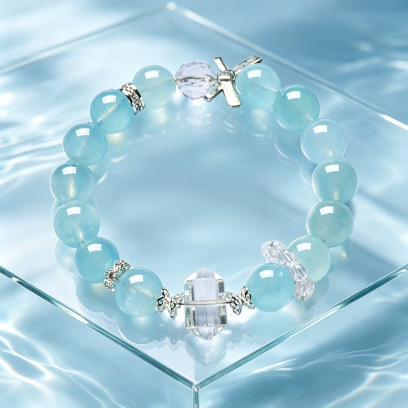 Bracelet en aigue-marine naturelle Thalassa Protection