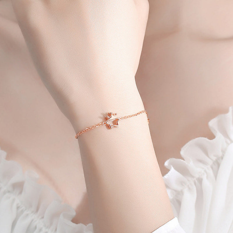 Star & Crown Necklace/Bracelet/Earrings Set - Confidence and Glamour