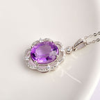Collier en cristal naturel Violet Hush