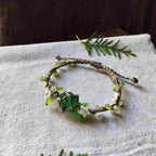 Peridot Botanical Handmade Bracelet - Healing & Renewal