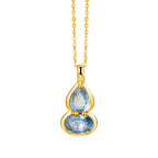 Birthstone Necklace for 12 Months, Lucky Fortune Pendant Birthday Gift for Her