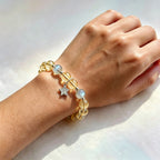 Bracelet citrine et pierre de lune Lucky Star