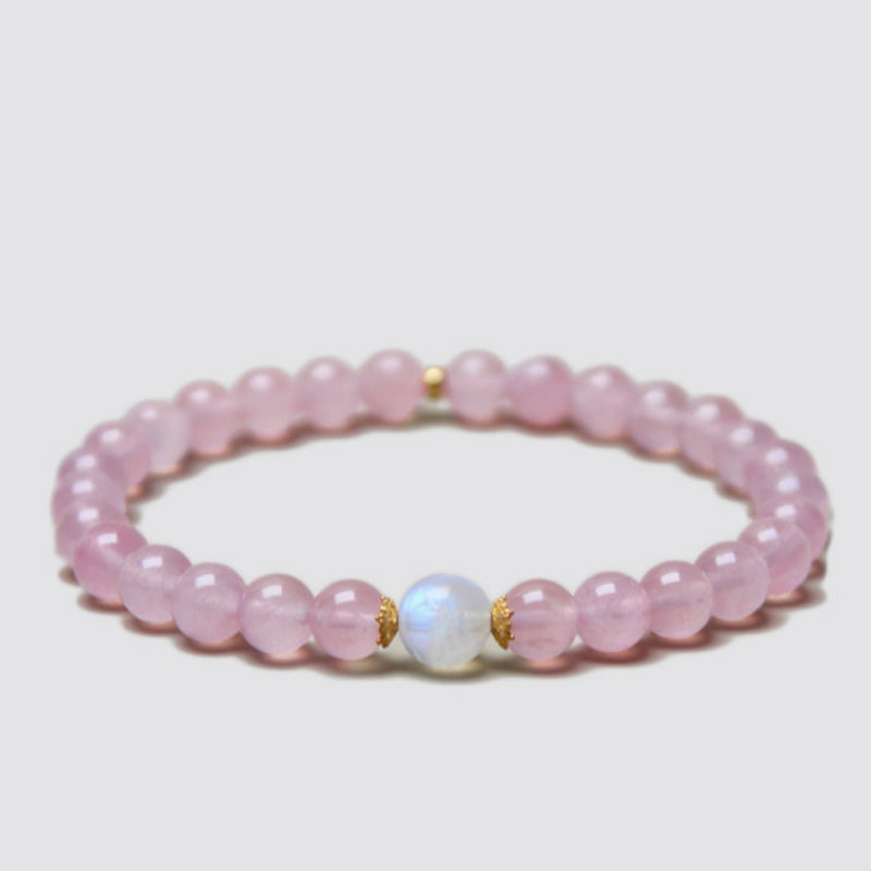 Bracelet en cristal naturel Amour Rose